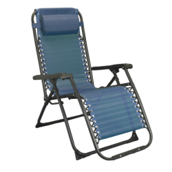 Sedia, sdraio automatica reclinabile struttura acciaio textilene zero gravity  – TOMAINO