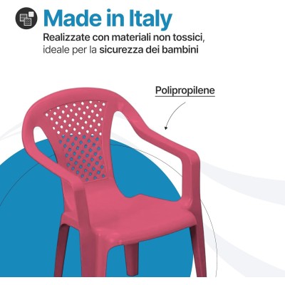 Sedia per bambini in plastica Baby Camelia