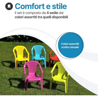 Sedia per bambini in plastica Baby Camelia