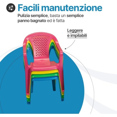 Sedia per bambini in plastica Baby Camelia
