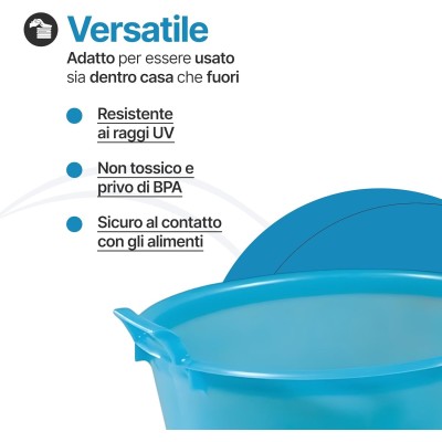 Bacinella bucato in plastica rigida Ovale