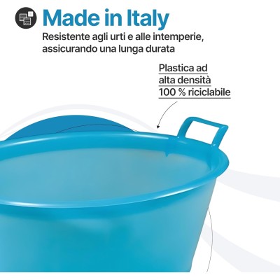 Bacinella bucato in plastica rigida Ovale