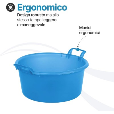 Bacinella bucato in plastica Rotonda