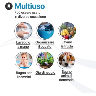 Bacinella bucato in plastica rigida Quadrata