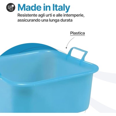 Bacinella bucato in plastica rigida Quadrata