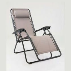 Sedia, sdraio automatica reclinabile struttura acciaio textilene zero gravity  – TOMAINO