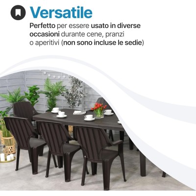 Tavolo da giardino allungabile in plastica Bergen