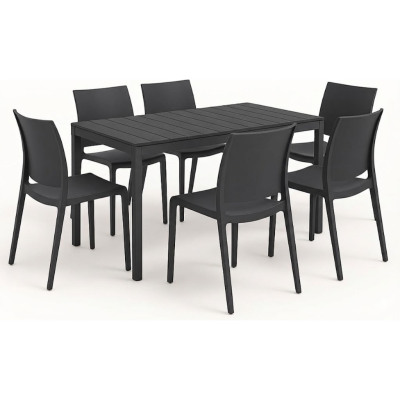 Tavolo e sedie da giardino in plastica resistente! perfetto per momenti magici all'aperto con amici e famiglia.