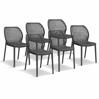 Sedia Aria in plastica e fibra di vetro per interno e esterno. Sedia design moderno per casa e giardino