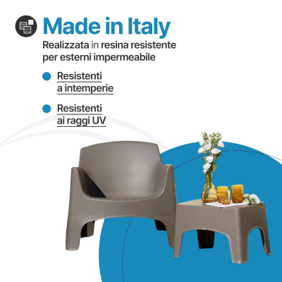 Poltrona da giardino in plastica Ibiza
