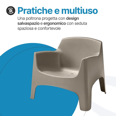 Poltrona da giardino in plastica Ibiza