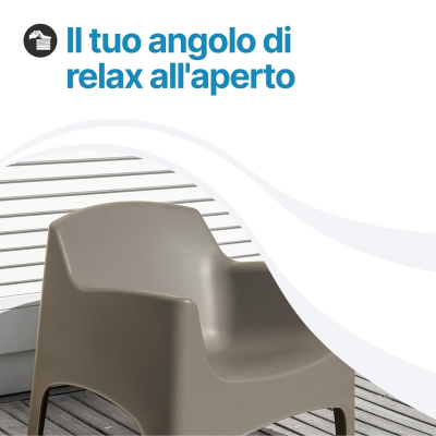 Poltrona da giardino in plastica Ibiza