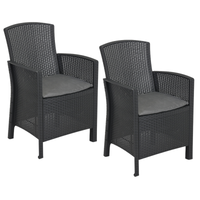 Sedia da giardino in plastica Raya - 2pz