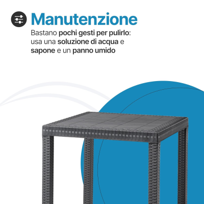 Tavolo e sedie da giardino in Rattan - Set Malibu 2