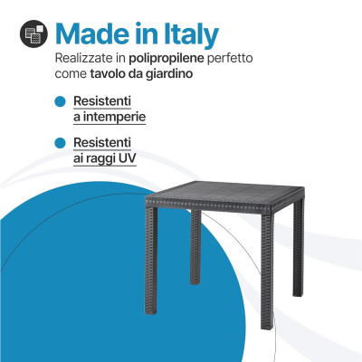 Tavolo e sedie da giardino in Rattan - Set Malibu 4