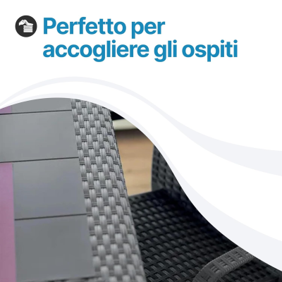 Tavolo e sedie da giardino in Rattan - Set Malibu 4