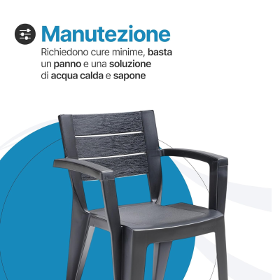 Sedia Emma in plastica per esterno