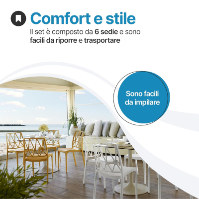 Sedia Bridge per Interno ed Esterno in Plastica