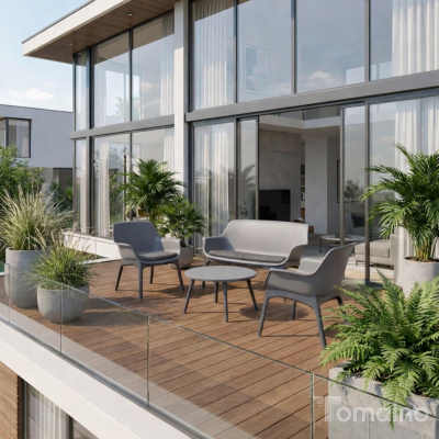 Salotto da giardino in plastica Luxor