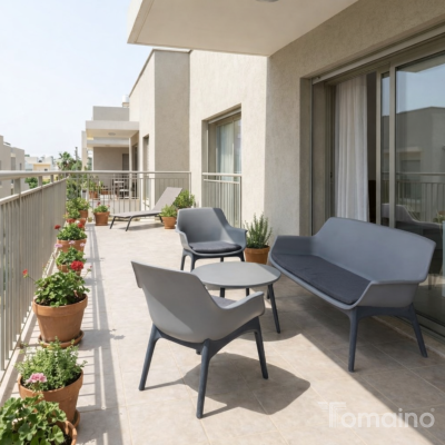 Salotto da giardino in plastica Luxor