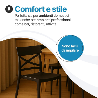 Sedia Croix interno esterno plastica