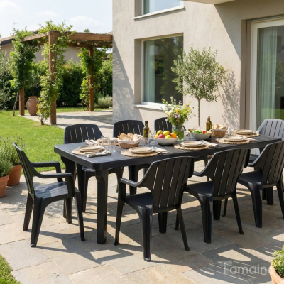 Sedia da Giardino in Plastica Impilabile Alta