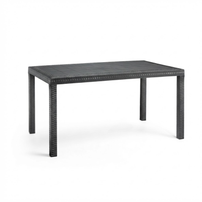 tavolo da giardino in plastica effetto rattan HOUSTON BICA per esterno rettangolare