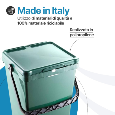 Pattumiera per raccolta differenziata in starda