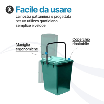 Pattumiera per raccolta differenziata in starda