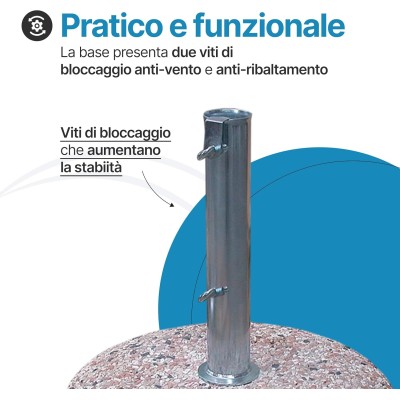 Base ombrellone 25kg  in cemento