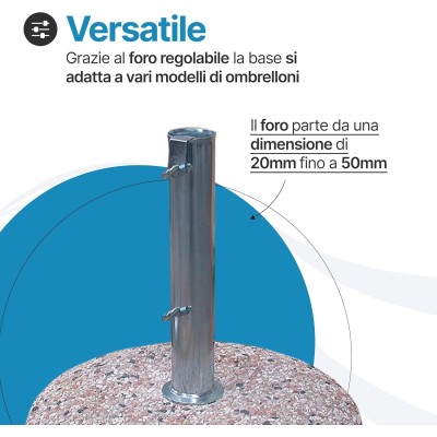 Base ombrellone 25kg  in cemento