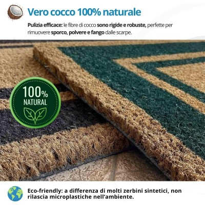 Zerbino ingresso in cocco naturale con fondo antiscivolo