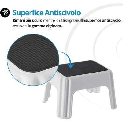 Sgabello in plastica antiscivolo multiuso