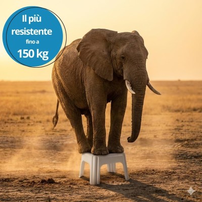 Sgabello in plastica antiscivolo multiuso