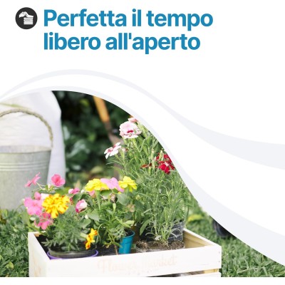 Tavolo da giardino in plastica 6 posti con foro ombrellone – Cayman Bica