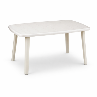 Tavolo da giardino in plastica 6 posti con foro ombrellone – Cayman Bica