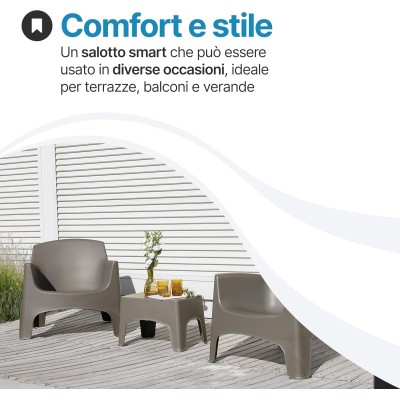 Salotto da Giardino Ibiza 2 Posti Tortora | Set Esterno Resistente