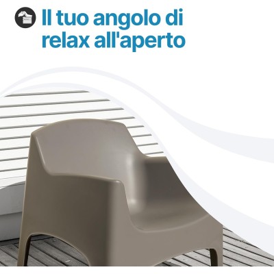 Salotto da Giardino Ibiza 2 Posti Tortora | Set Esterno Resistente