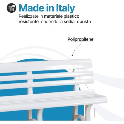 Panchina da Giardino Olimpia 3 Posti in Plastica 145 cm