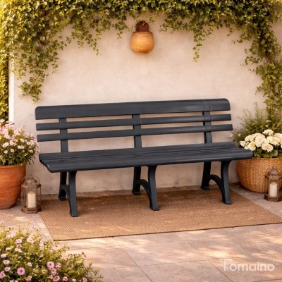 Panchina da Giardino Olimpia 3 Posti in Plastica 145 cm