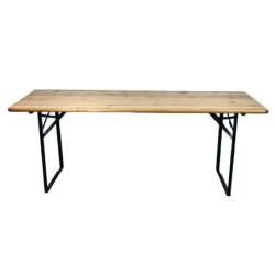 Set birreria, tavolo e panchine in legno e ferro, pieghevole, fiere, eventi, mercati, picnic, campeggio – TOMAINO