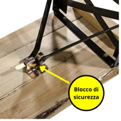 Set birreria, tavolo e panchine in legno e ferro, pieghevole, fiere, eventi, mercati, picnic, campeggio – TOMAINO