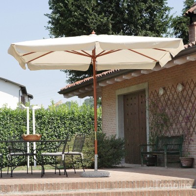 Ombrellone da giardino in legno 3×2 rettangolare, palo centrale con carrucola – 1005 – Tomaino