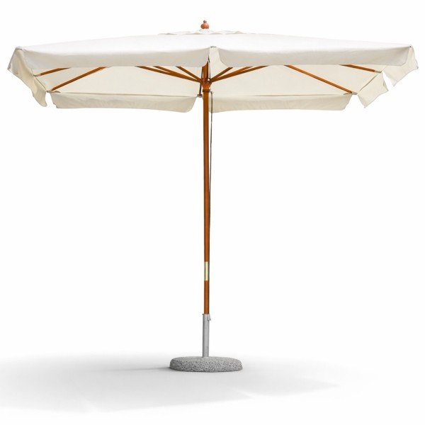 Ombrellone da giardino in legno 3×3 quadrato, palo centrale con carrucola – 1003 – Tomaino