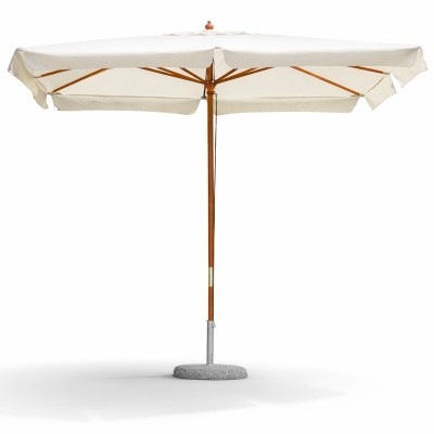 Ombrellone da giardino in legno 3×4 rettangolare, palo centrale con carrucola – 1001 – Tomaino