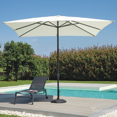 Ombrellone 3x2 Alluminio Antracite | Rettangolare 300x200 con Manovella