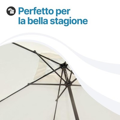 Ombrellone 3x3 Alluminio Antracite | Quadrato 300x300 con Manovella