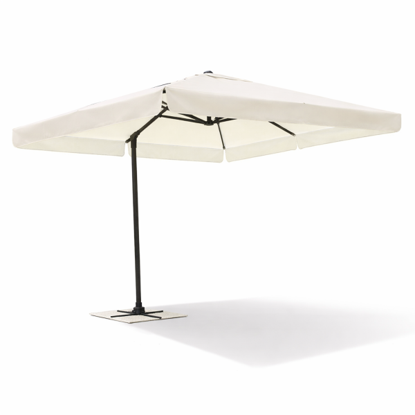 Ombrellone rettangolare 3×3 a palo laterale in alluminio con maniglione e telo 240gr resinato ecrù – Bordigehra