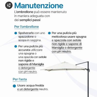 Ombrellone 3x3 Alluminio 250gr Basculante – Professionale