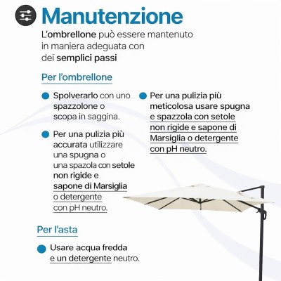 Ombrellone 3x4 Colorado in Alluminio Ecrù | B2B Bar & Ristoranti